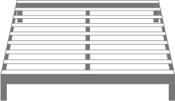 Mattress that can be placed on slatted base